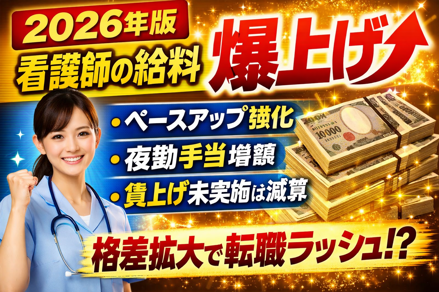 2026年看護師給料アップ診療報酬改定